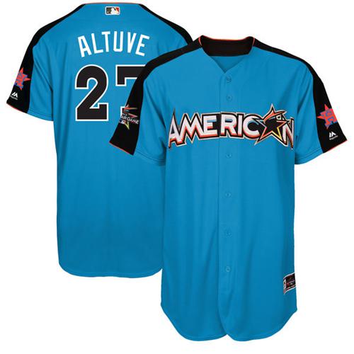 Houston Astros #27 Jose Altuve Blue 2017 All-Star American League Stitched Youth Jersey Youth