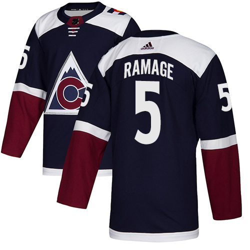 Adidas Colorado Avalanche #5 Rob Ramage Navy Alternate Authentic Stitched Jersey Men's