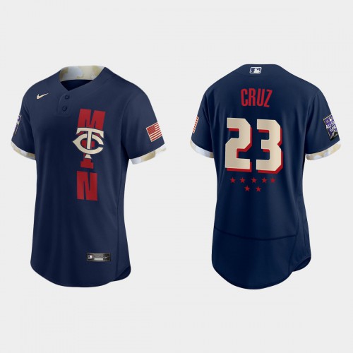 Minnesota Minnesota Twins #23 Nelson Cruz 2021 All Star Game Authentic Navy Jersey Men's