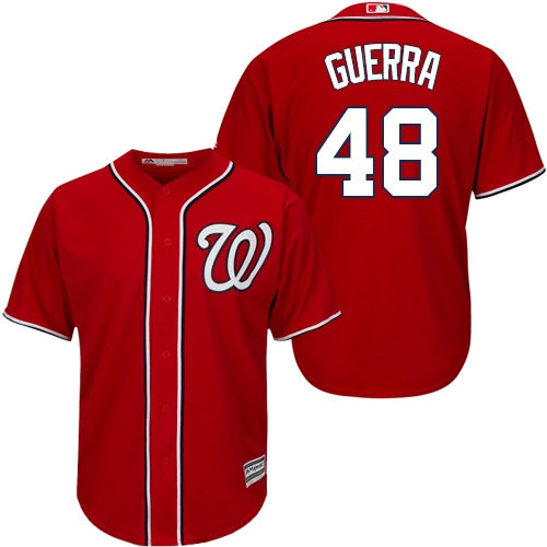 Washington Nationals #48 Javy Guerra Red New Cool Base Stitched Youth Jersey Youth
