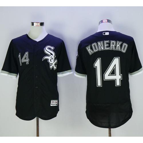Chicago White Sox #14 Paul Konerko Black Flexbase Authentic Collection Stitched Jersey Men's