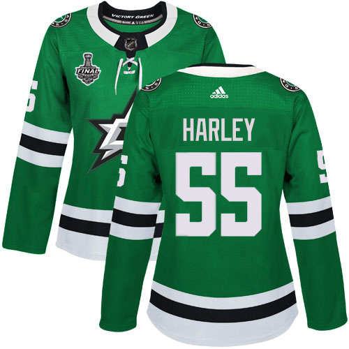 Adidas Dallas Stars #55 Thomas Harley Green Home Authentic Women's 2020 Stanley Cup Final Stitched Jersey Womens