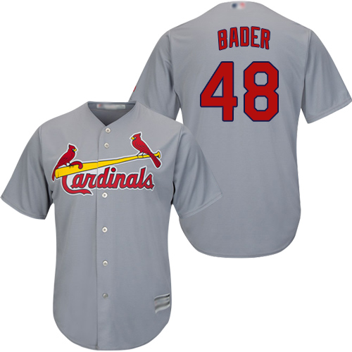 St.Louis Cardinals #48 Harrison Bader Grey New Cool Base Stitched Jersey Men's