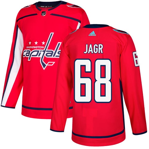 Adidas Washington Capitals #68 Jaromir Jagr Red Home Authentic Stitched Jersey Men's