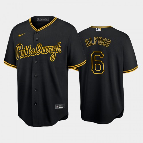 Pittsburgh Pittsburgh Pirates #6 Anthony Alford Game Men's Alternate Jersey - Black Men's