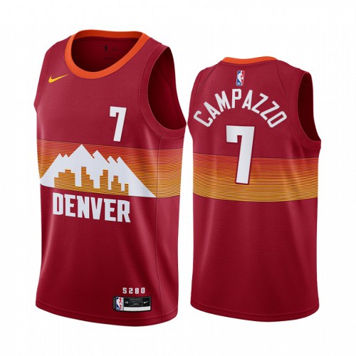 Denver Nuggets #7 Facundo Campazzo Red Womens Swingman 2020-21 City Edition Jersey Womens