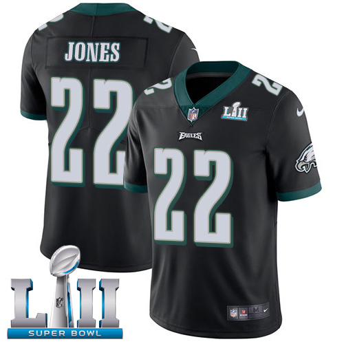 Philadelphia Eagles #22 Sidney Jones Black Alternate Super Bowl LII Youth Stitched Vapor Untouchable Limited Jersey Youth