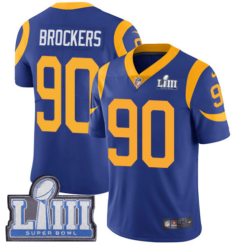 Los Angeles Rams #90 Michael Brockers Royal Blue Alternate Super Bowl LIII Bound Men's Stitched Vapor Untouchable Limited Jersey Men's