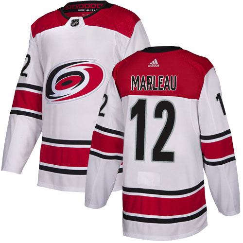 Adidas Carolina Hurricanes #12 Patrick Marleau White Road Authentic Stitched Jersey Men's