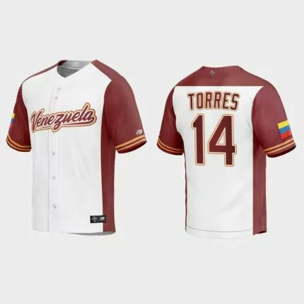 Gleyber Torres Venezuela Baseball 2023 World Baseball Classic Replica Jersey – White
