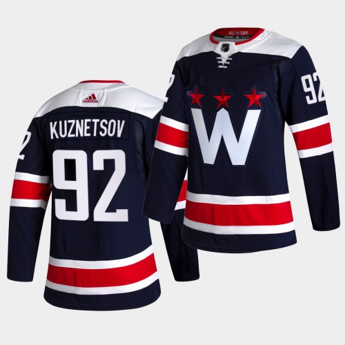 Adidas Washington Capitals #92 Evgeny Kuznetsov Men's 2021-22 Alternate Authentic Jersey - Black Men's
