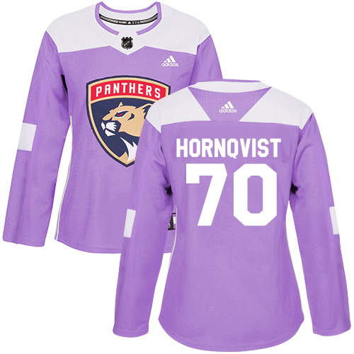 Adidas Panthers #70 Patric Hornqvist Purple Authentic Fights Cancer Women's Stitched Jersey