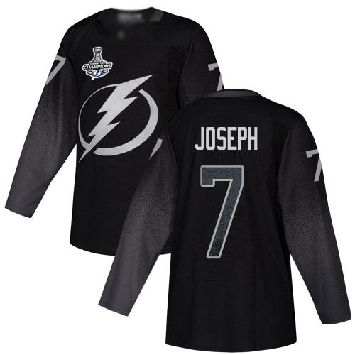 Adidas Tampa Bay Lightning #7 Mathieu Joseph Black Alternate Authentic Youth 2020 Stanley Cup Champions Stitched Jersey Youth