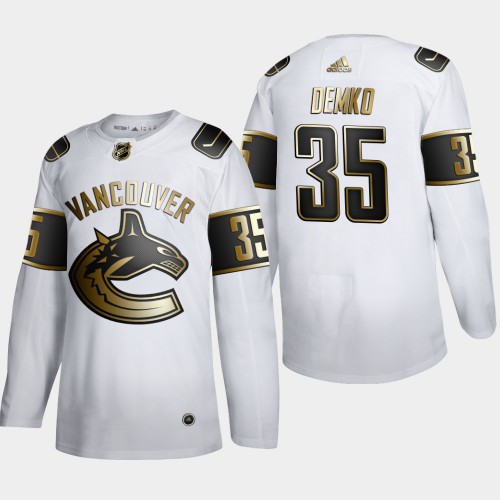 Vancouver Vancouver Canucks #35 Thatcher Demko Men's Adidas White Golden Edition Limited Stitched Jersey Men's
