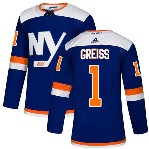 Adidas New York Islanders #1 Thomas Greiss Blue Authentic Alternate Stitched Jersey Men's