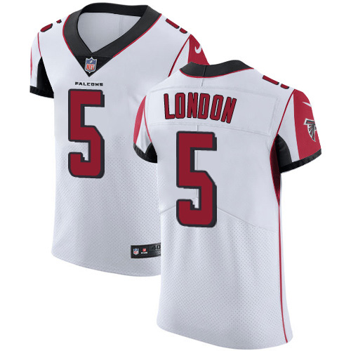 Falcons #5 Drake London White Men's Stitched New Elite Jersey