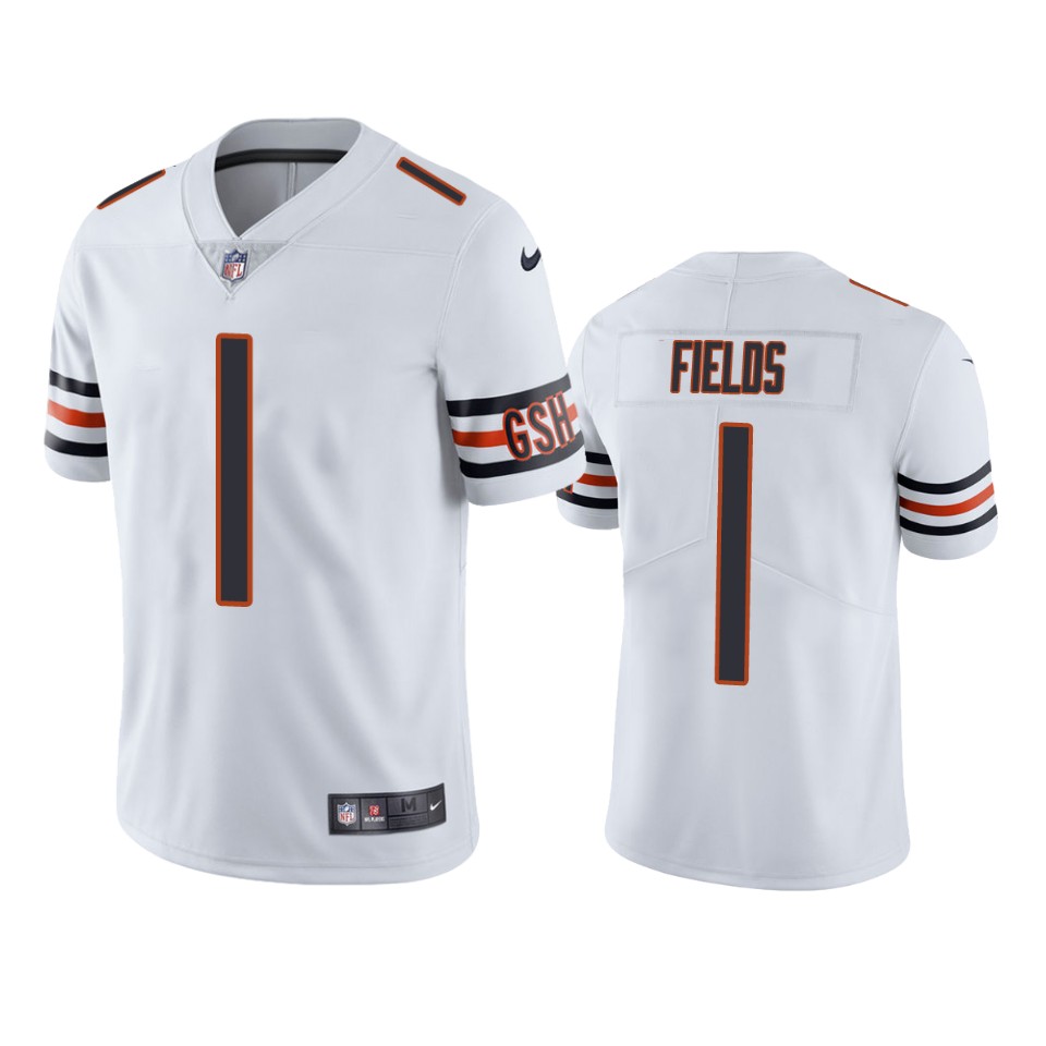 Bears #1 Justin Fields White Youth Stitched Vapor Untouchable Limited Jersey