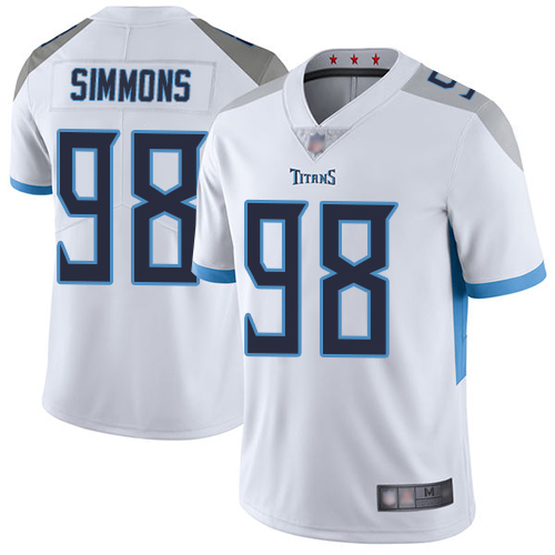 Titans #98 Jeffery Simmons White Youth Stitched Vapor Untouchable Limited Jersey