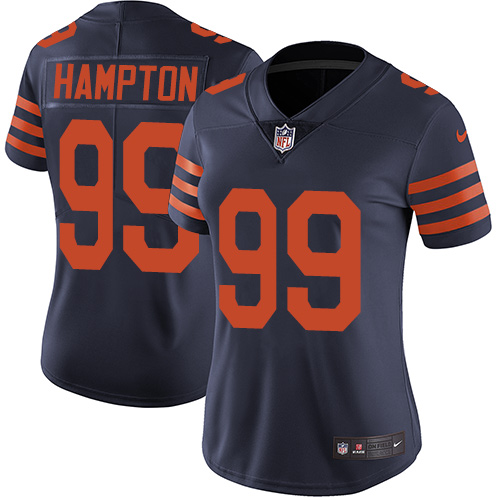Chicago Bears #99 Dan Hampton Navy Blue Alternate Women's Stitched Vapor Untouchable Limited Jersey Womens