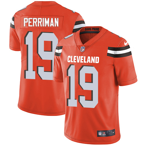 Cleveland Browns #19 Breshad Perriman Orange Alternate Men's Stitched Vapor Untouchable Limited Jersey Men's