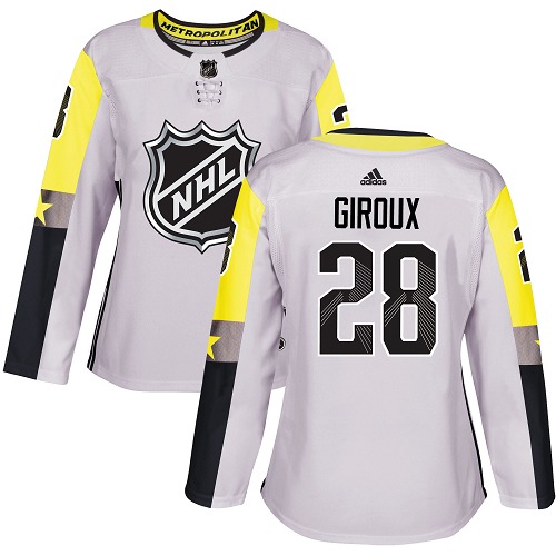 Adidas Philadelphia Flyers #28 Claude Giroux Gray 2018 All-Star Metro Division Authentic Women's Stitched Jersey Womens