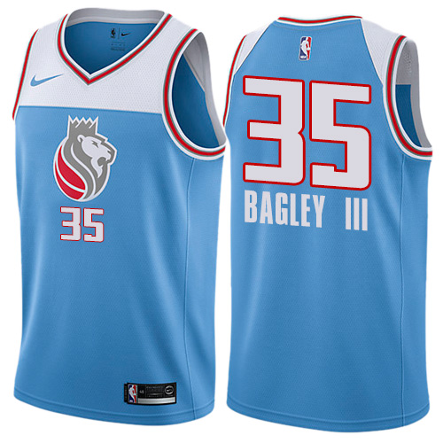 Sacramento Kings #35 Marvin Bagley III Blue Womens Swingman City Edition Jersey Womens