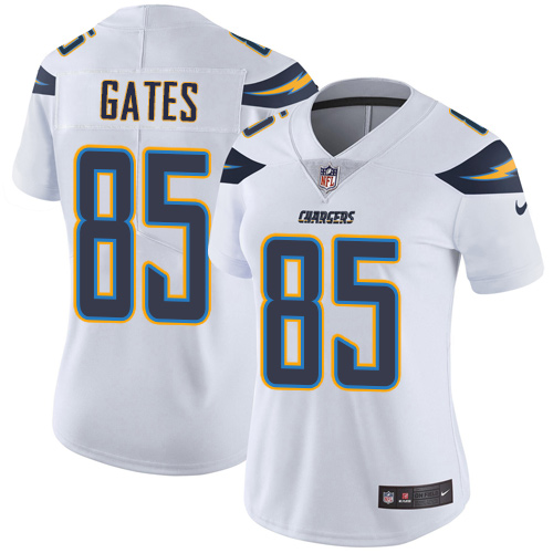 Los Angeles Chargers #85 Antonio Gates White Women's Stitched Vapor Untouchable Limited Jersey Womens