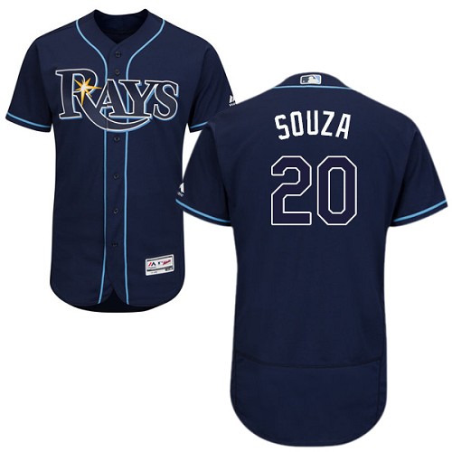 Tampa Bay Rays #20 Steven Souza Dark Blue Flexbase Authentic Collection Stitched Jersey Men's