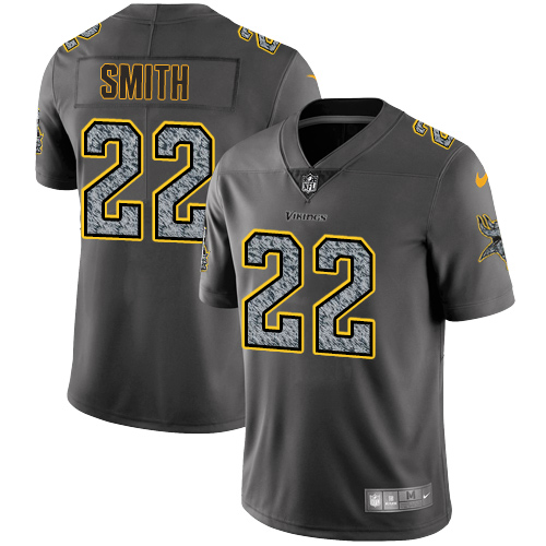Vikings #22 Harrison Smith Gray Static Men's Stitched Vapor Untouchable Limited Jersey