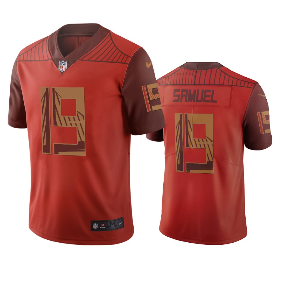 San Francisco 49ers #19 Deebo Samuel Orange Vapor Limited City Edition Jersey