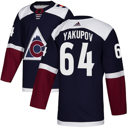 Adidas Colorado Avalanche #64 Nail Yakupov Navy Alternate Authentic Stitched Jersey Men's
