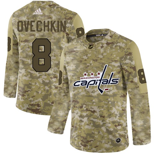 Adidas Washington Capitals #8 Alex Ovechkin Camo Authentic Stitched Jersey Men's