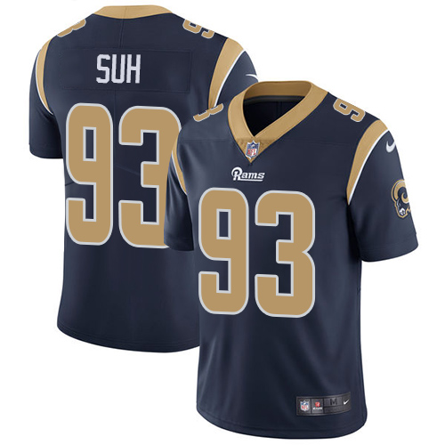 Los Angeles Rams #93 Ndamukong Suh Navy Blue Team Color Youth Stitched Vapor Untouchable Limited Jersey Youth