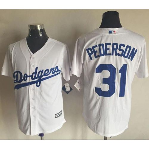 Los Angeles Dodgers #31 Joc Pederson White New Cool Base Stitched Jersey Men's