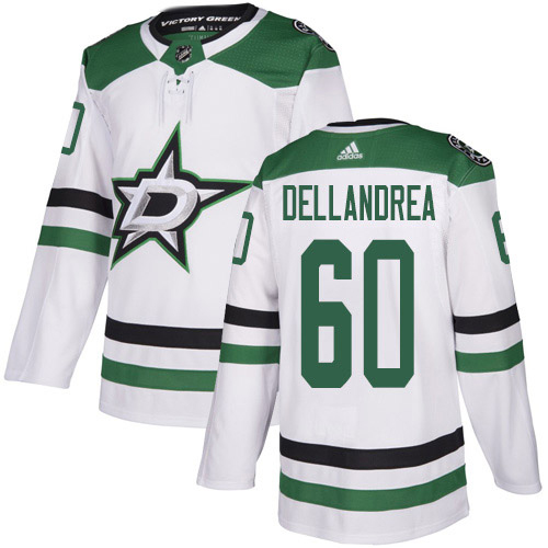Adidas Dallas Stars #60 Ty Dellandrea White Road Authentic Stitched Jersey Men's