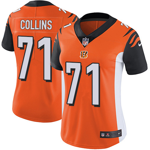 Bengals #71 La'el Collins Orange Alternate Women's Stitched Vapor Untouchable Limited Jersey