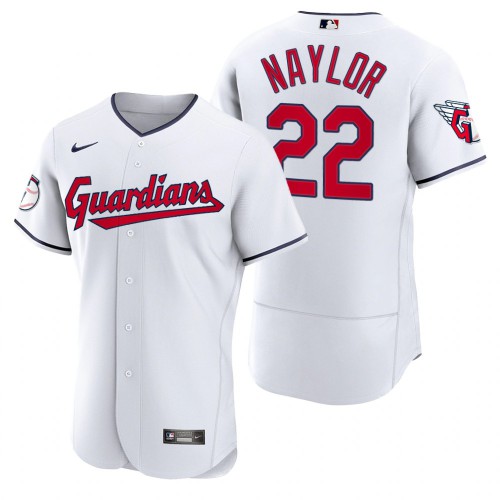 Cleveland Guardians #22 Josh Naylor White Men's 2022 Authentic Home Jersey Men's
