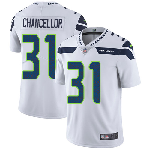 Seattle Seahawks #31 Kam Chancellor White Men's Stitched Vapor Untouchable Limited Jersey Men's