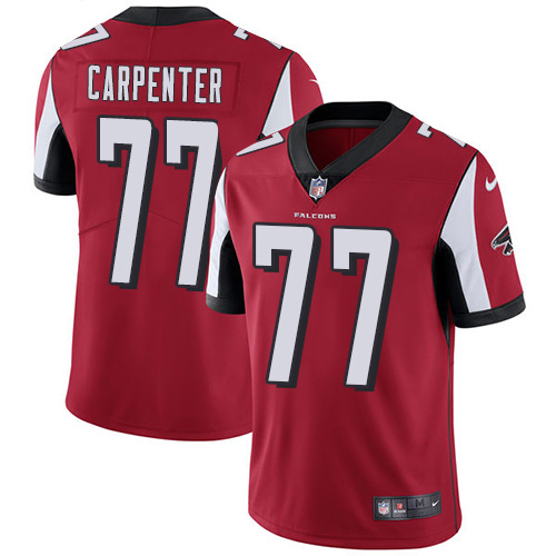 Atlanta Falcons #77 James Carpenter Red Team Color Men's Stitched Vapor Untouchable Limited Jersey Men's