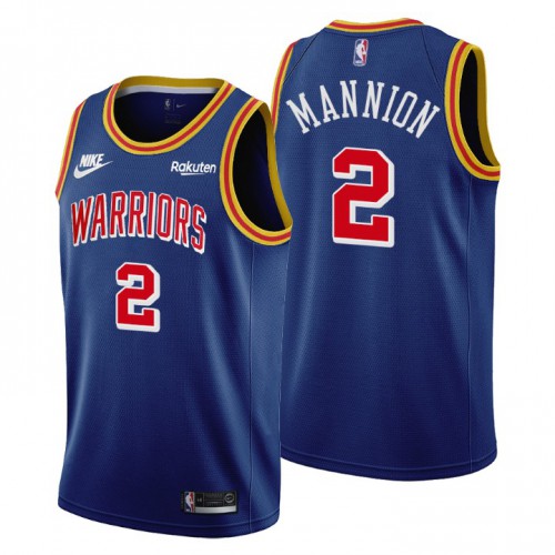 Golden State Golden State Warriors #2 Nico Mannion Womens Releases Classic Edition 75th Anniversary Jersey Blue Womens