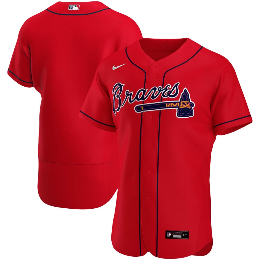 Atlanta Braves Men's Red Alternate 2020 Authentic Official Team Jersey