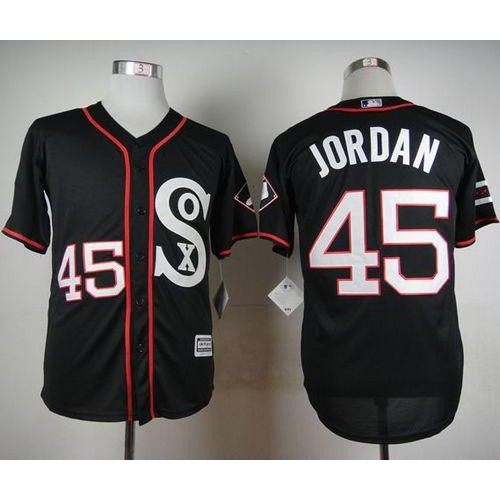 Chicago White Sox #45 Michael Jordan Black New Cool Base Stitched Jersey Men's