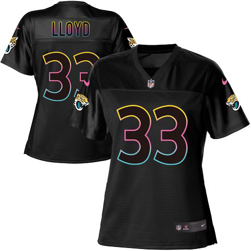 Jaguars #33 Devin Lloyd Black Women's Fashion Game Jersey