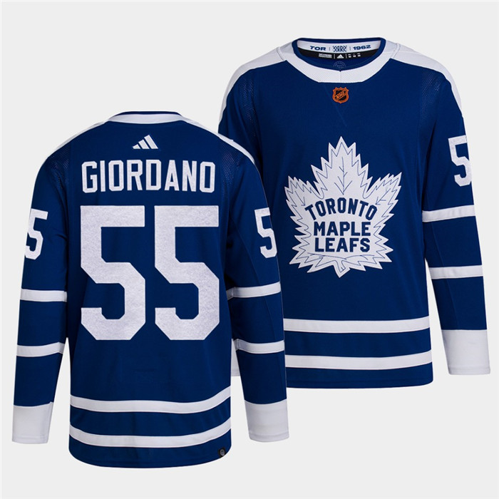 Toronto Maple Leafs #55 Mark Giordano Men's Adidas Reverse Retro 2.0 Authentic Player Jersey - Blue