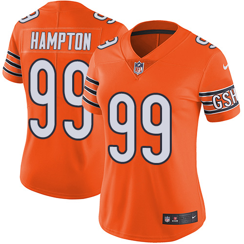 Chicago Bears #99 Dan Hampton Orange Women's Stitched Limited Rush Jersey Womens