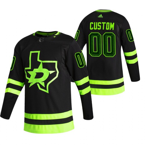 Dallas Stars Custom Black Men's Adidas 2020-21 Alternate Authentic Player Jersey