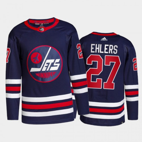 Adidas Winnipeg Jets #27 Nikolaj Ehlers Men's 2021-22 Alternate Authentic Jersey - Navy Men's