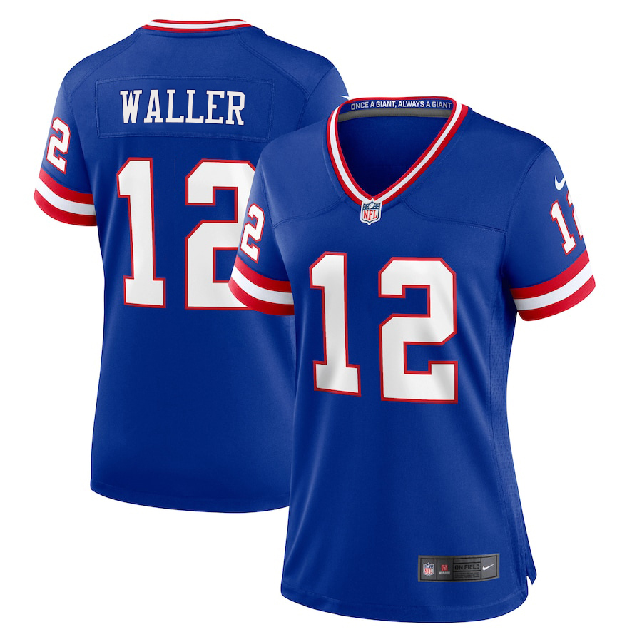 New York Giants #12 Darren Waller Royal Women's Classic Player Game Jersey