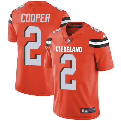 Browns #2 Amari Cooper Orange Alternate Men's Stitched Vapor Untouchable Limited Jersey