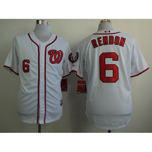 Washington Nationals #6 Anthony Rendon White Cool Base Stitched Jersey Men's